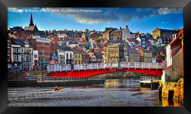 Whitby Town Panorama Framed Print by Martyn Arnold