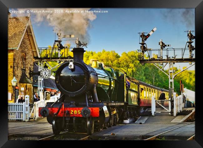 GWR 2857 Heavy Goods Loco at the NYMR Framed Print by Martyn Arnold