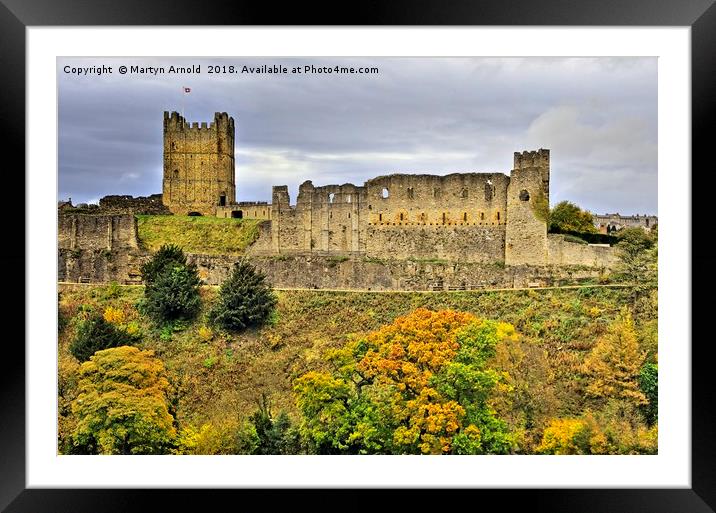 RIchmond Castle  Framed Mounted Print by Martyn Arnold