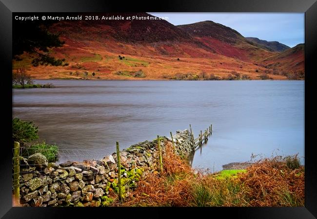 Crummock Water Autumn Evening Framed Print by Martyn Arnold