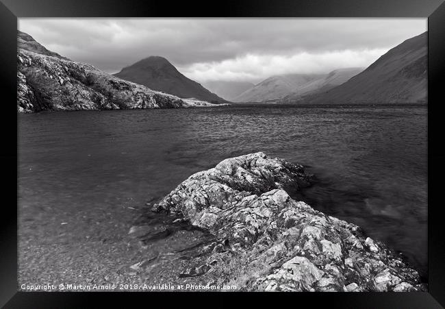 Moody Wast Water Framed Print by Martyn Arnold