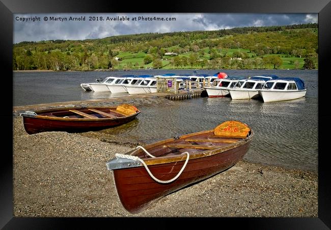 Boats on Coniston Water Framed Print by Martyn Arnold