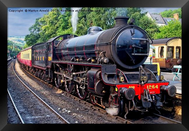 1264 Steaming out of Grosmont Station NYMR Framed Print by Martyn Arnold