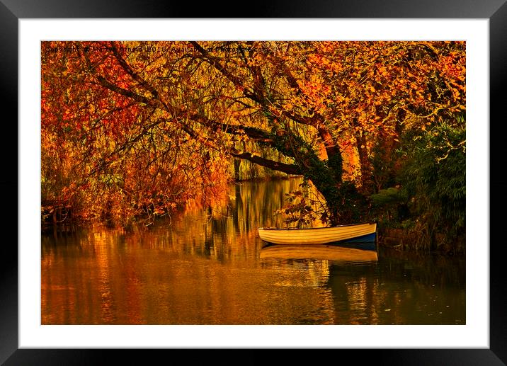Peaceful Backwater in Stamford, Lincolnshire Framed Mounted Print by Martyn Arnold