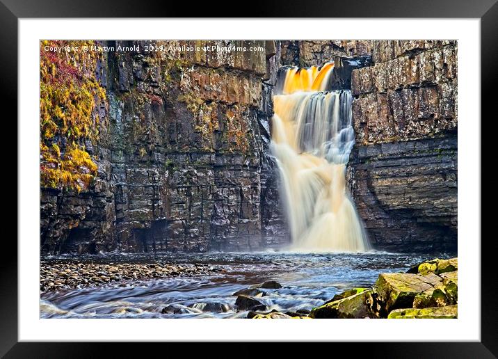 High Force Waterfall in Teesdale  Framed Mounted Print by Martyn Arnold