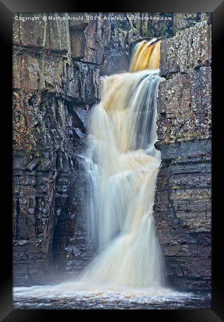 High Force Waterfall in the North Pennines Framed Print by Martyn Arnold
