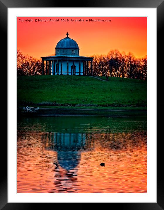 Sunset at the Temple Framed Mounted Print by Martyn Arnold
