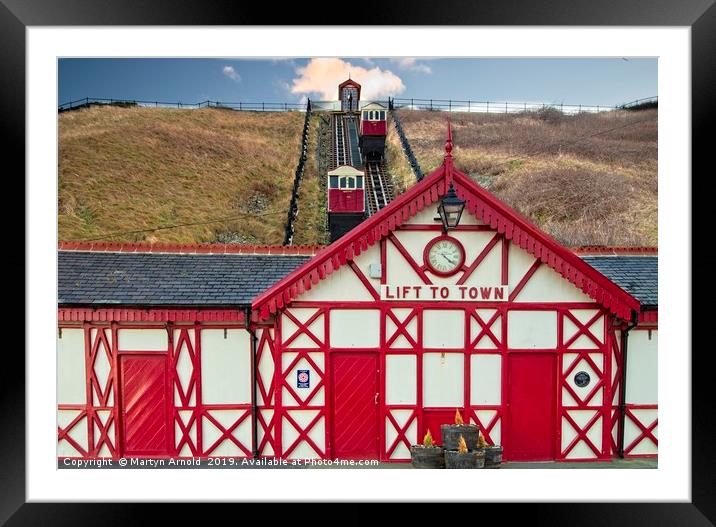 Saltburn Cliff Lift Framed Mounted Print by Martyn Arnold