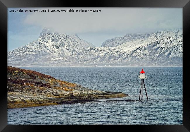 Norwegian Landscape near Bodø Framed Print by Martyn Arnold