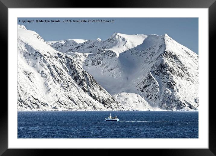 Arctic Landscape Between Hammerfest and Oksfjord Framed Mounted Print by Martyn Arnold