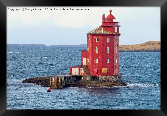 Kjeungskjæret Fyr Lighthouse, Norway Framed Print by Martyn Arnold