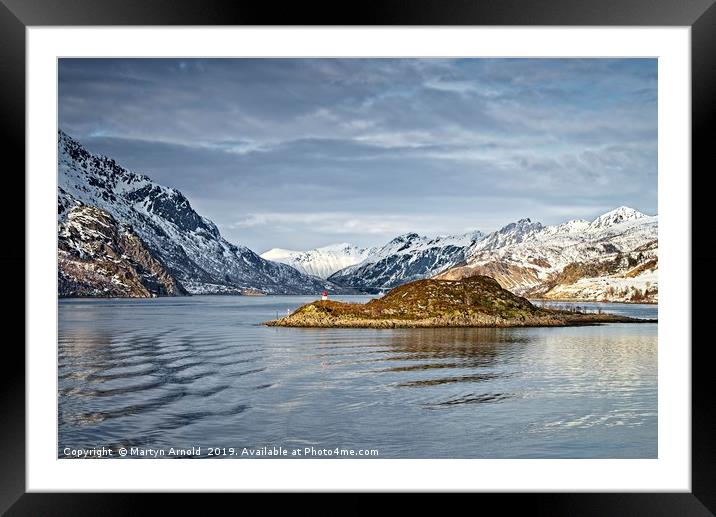 Norwegian Coastal Landscape Framed Mounted Print by Martyn Arnold