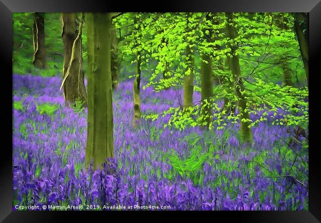 Bluebells Framed Print by Martyn Arnold