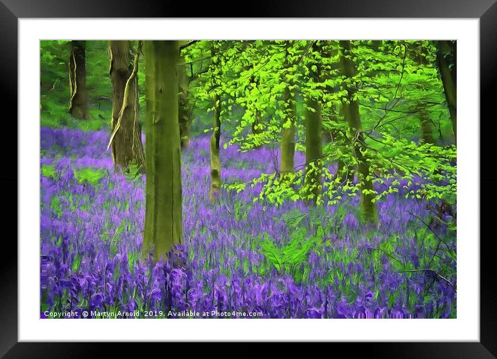 Bluebells Framed Mounted Print by Martyn Arnold