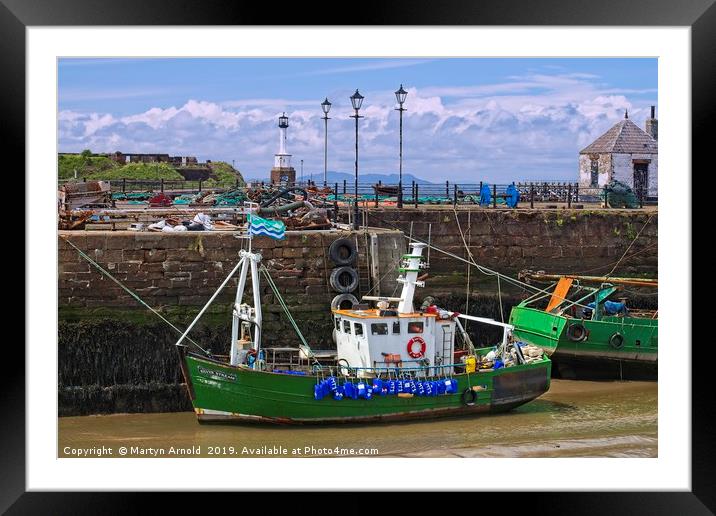 Maryport Harbour and lighthouse Framed Mounted Print by Martyn Arnold