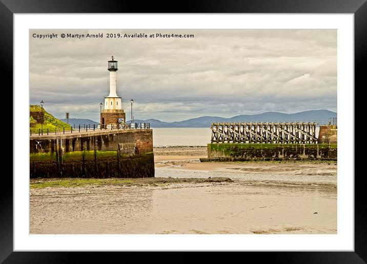 Maryport Lighthouse and Harbour, Cumbria Framed Mounted Print by Martyn Arnold