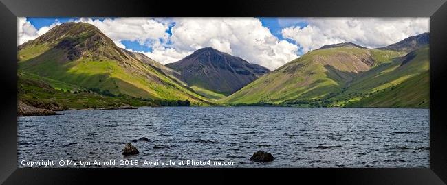 Wastwater and Great Gable Panorama Framed Print by Martyn Arnold