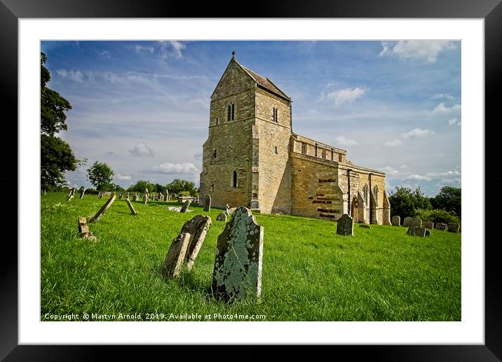 St. Michael  & All Angels Wadenhoe Northants Framed Mounted Print by Martyn Arnold