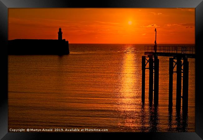 Maryport Sunset Framed Print by Martyn Arnold