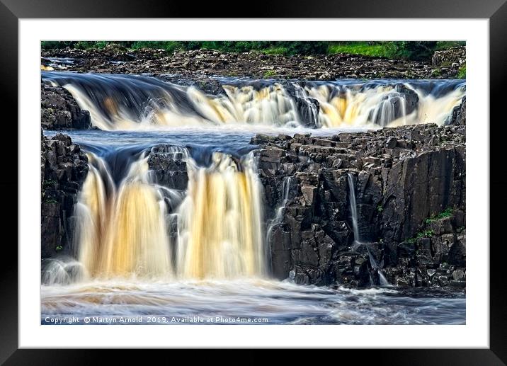 Low Force Waterfall Close-up Framed Mounted Print by Martyn Arnold