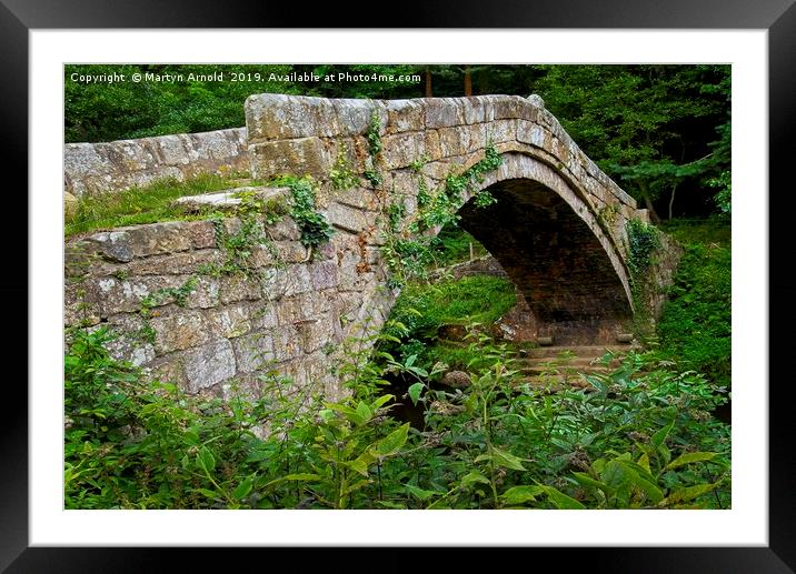 17c Beggar's Bridge Glaisdale, North York Moors Framed Mounted Print by Martyn Arnold