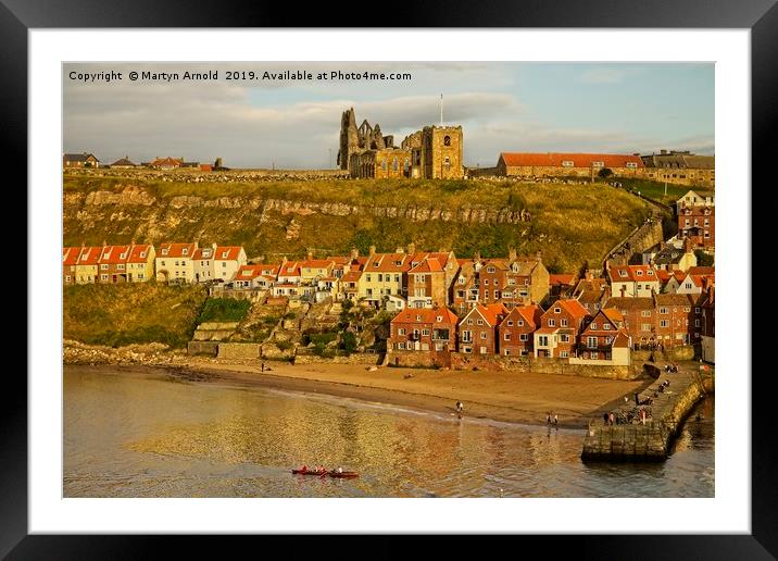 Whitby Abbey Church and Harbour Framed Mounted Print by Martyn Arnold