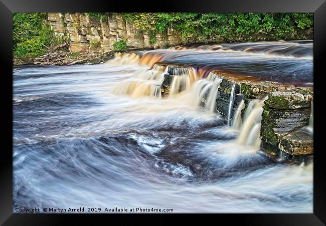 River Swale at Richmond, North Yorkshire Framed Print by Martyn Arnold