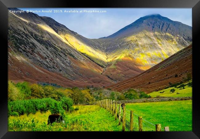 Great Gable Mountain from Wastwater Framed Print by Martyn Arnold