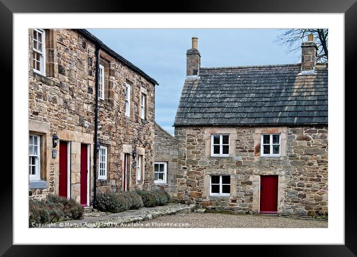 Stone Cottages - Blanchland Northumberland Framed Mounted Print by Martyn Arnold