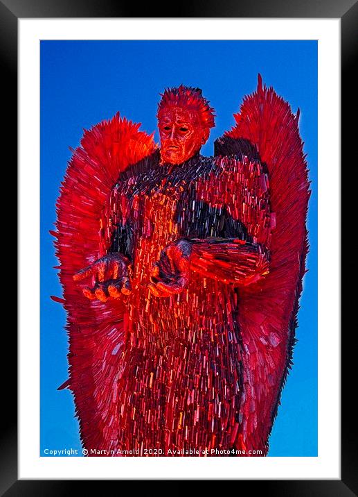 The Knife Angel Framed Mounted Print by Martyn Arnold