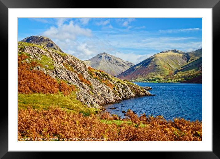 Great Gable from the shores of Wastwater  Framed Mounted Print by Martyn Arnold