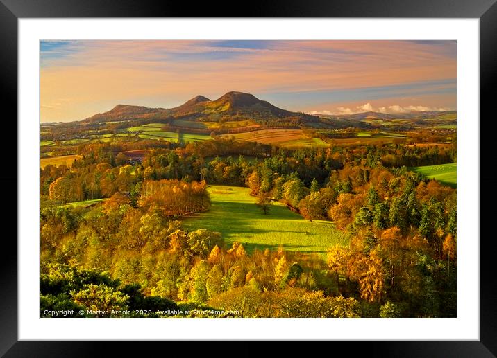 Eildon Hills from Scott's View, Scottish Borders Framed Mounted Print by Martyn Arnold