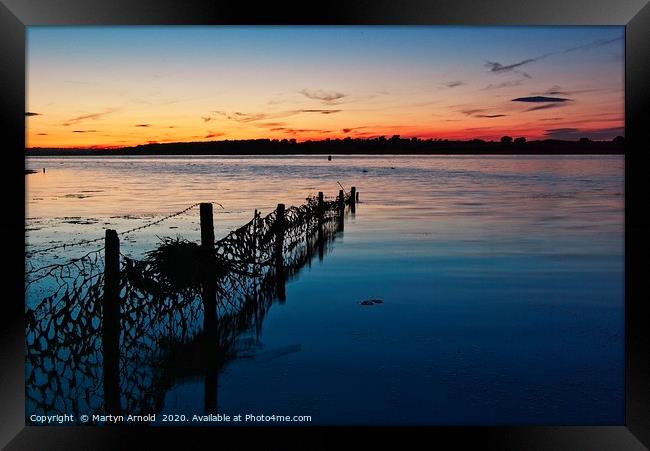 Rutland Water Sunset Framed Print by Martyn Arnold