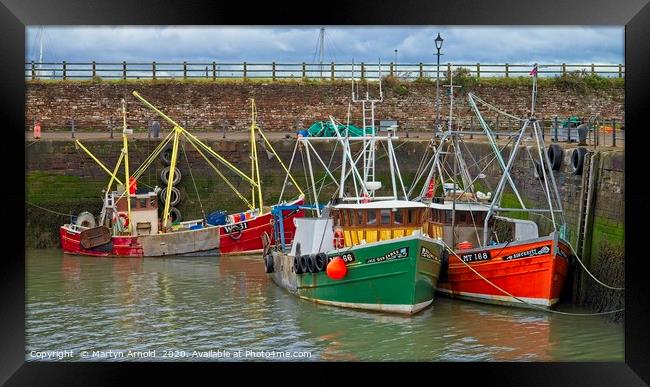 Maryport Fishing Boats Framed Print by Martyn Arnold