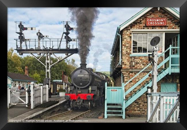 Steam Train @ Grosmont Station - North York Moors  Framed Print by Martyn Arnold