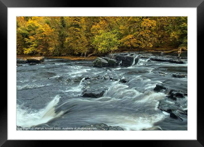 Aysgarth Falls Yorkshire Dales Waterfall Landscape Framed Mounted Print by Martyn Arnold
