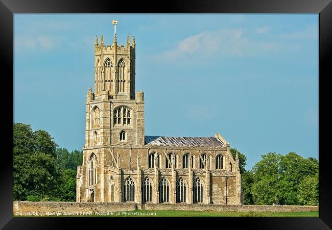 St Mary & All Saints Church Fotheringhay, Northant Framed Print by Martyn Arnold