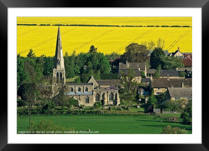 Wakerley Village & Church Northamptonshire Landsca Framed Mounted Print by Martyn Arnold