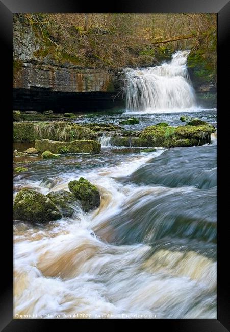 Cauldron Falls, West Burton, Wensleydale, Yorkshir Framed Print by Martyn Arnold