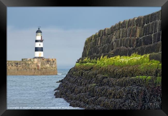 Seaham Harbour Lighthouse, County Durham Framed Print by Martyn Arnold