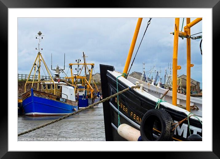 Maryport Harbour Fishing Boats, Cumbria Framed Mounted Print by Martyn Arnold
