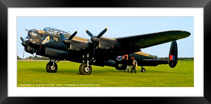 Avro Lancaster RAF WW2 Bomber Framed Mounted Print by Martyn Arnold