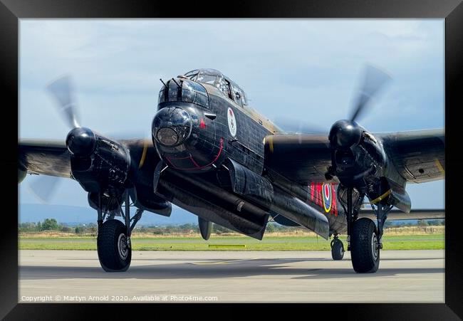 Canadian Avro Lancaster Bomber 'Vera' Framed Print by Martyn Arnold