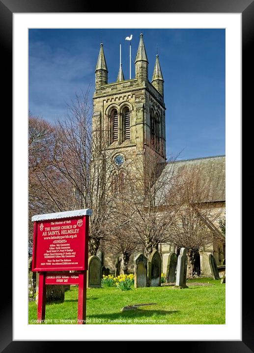 All Saints Church Helmsley, North York Moors Framed Mounted Print by Martyn Arnold