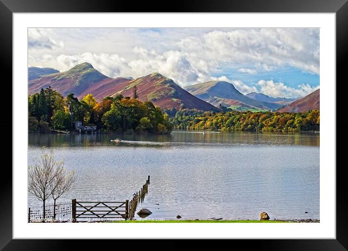 Catbells Fell and Skelgill across Derwentwater Framed Mounted Print by Martyn Arnold