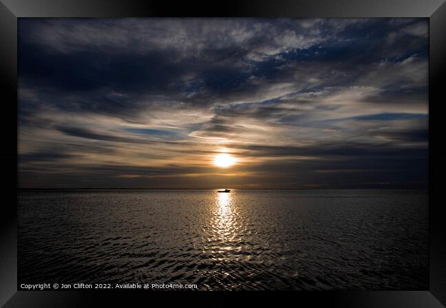 Sunset Across The Wash Framed Print by Jon Clifton