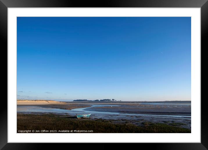 January Blues - Wells next the Sea Framed Mounted Print by Jon Clifton
