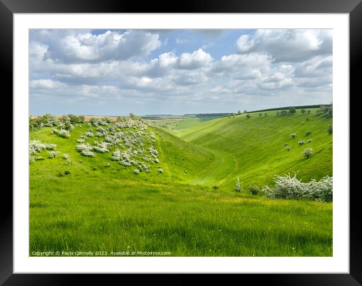 Holm Dale in the Yorkshire Wolds Framed Mounted Print by Paula Connelly