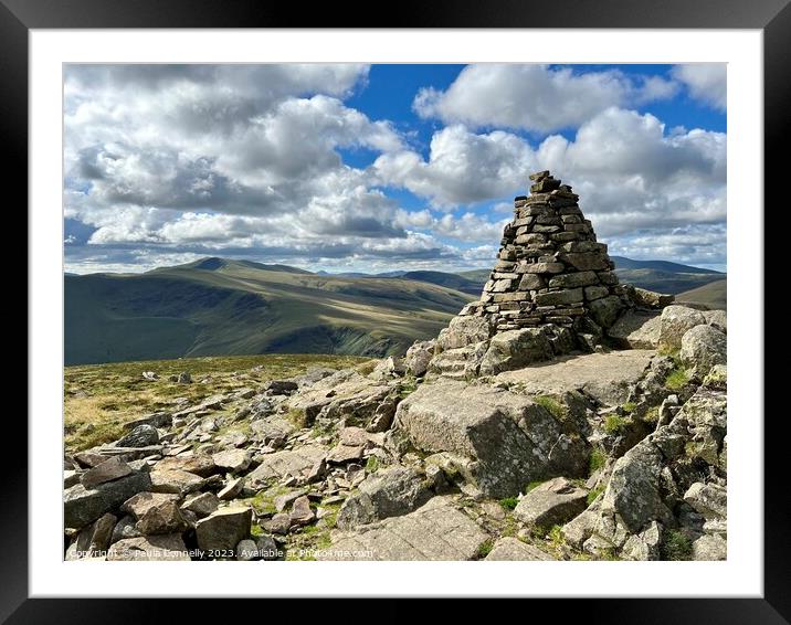 Cairn on Carrock Fell Framed Mounted Print by Paula Connelly
