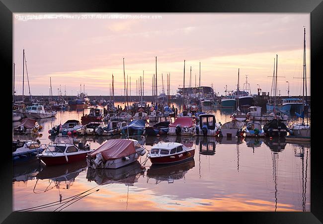 Sunrise at Bridlington Harbour Framed Print by Paula Connelly